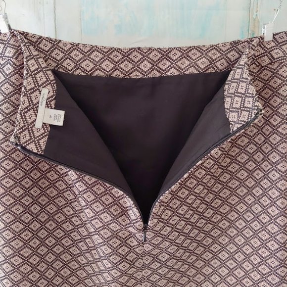 Halogen lined textured faux pocket zipper back pencil skirt/OP/soft rose & black - Picture 5 of 8